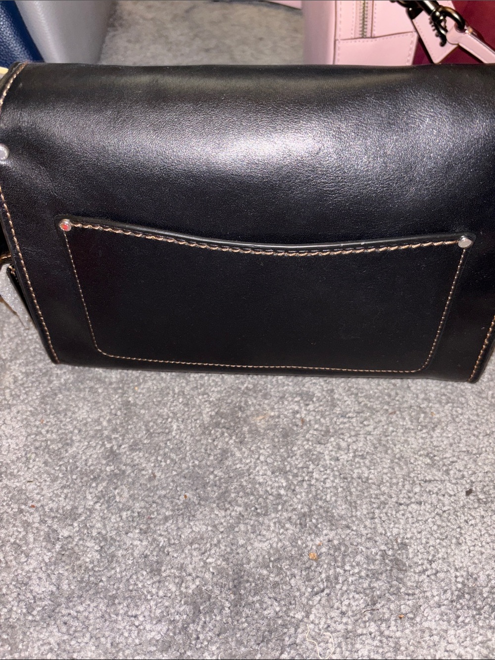 Coach Western Tabby Black Leather Crossbody with Signature C Buckle - Picture 3 of 11